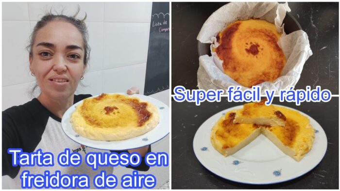 Tarta de queso rápida y fácil en freidora de aire