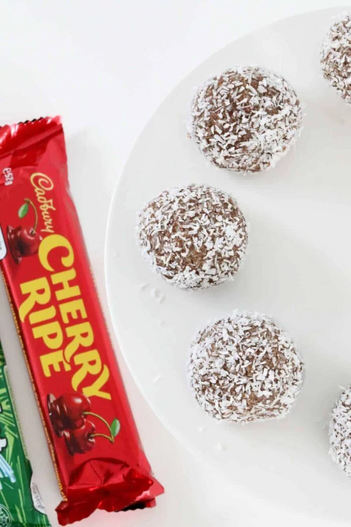 Thermomix Peppermint Crisp & Cherry Ripe Balls