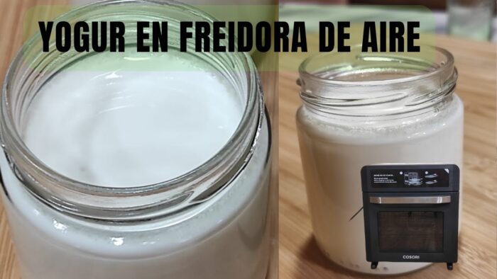 Yogur en freidora de aire Cosori  12 L