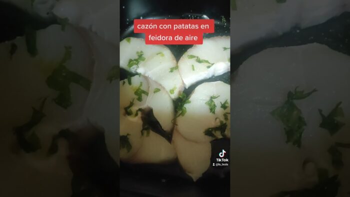 cazón con patatas en freidora de aire