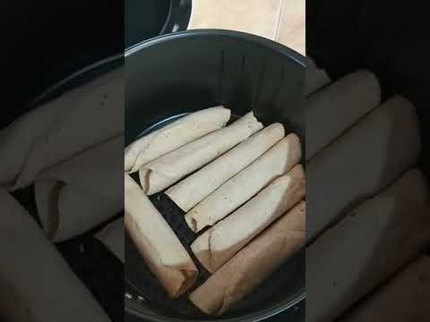 flautas comida saludable  sin aceite en freidora de aire