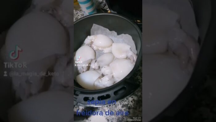 sepia en freidora de aire, blandita, deliciosa y fácil.