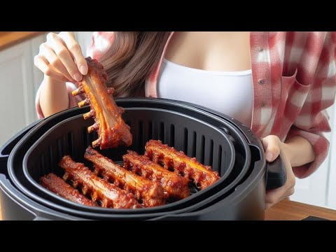 ¡Descubre el secreto! Costillas de cerdo BBQ perfectas con freidora de aire