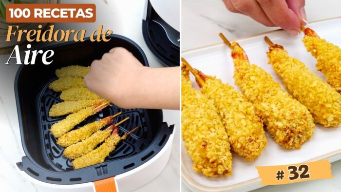 🍤 ¡Sorprende a Todos! LANGOSTINOS Rebozados PERFECTOS en Freidora de Aire 🤤 DORADOS y CRUJIENTES 🔥