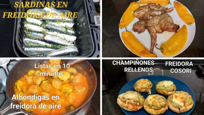 4 PLATOS SALUDABLES EN FREIDORA DE AIRE, Fáciles y Rápidas AIRFRYER