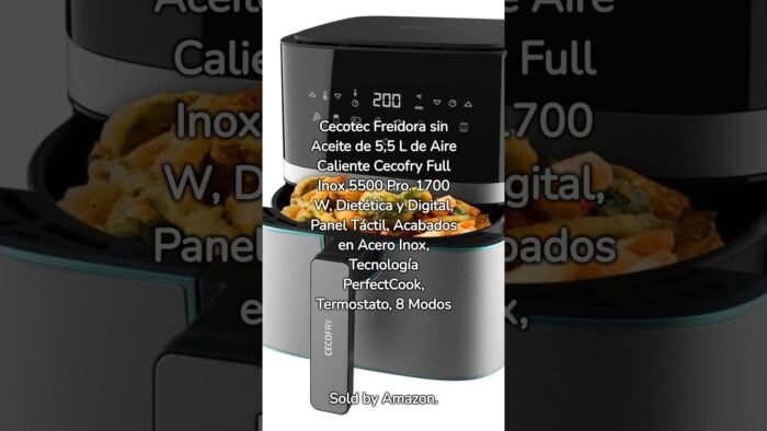 🥇  Análisis de la Cecotec Freidora de Aire Cecofry Full Inox 5500 Pro: Capacidad y Potencia