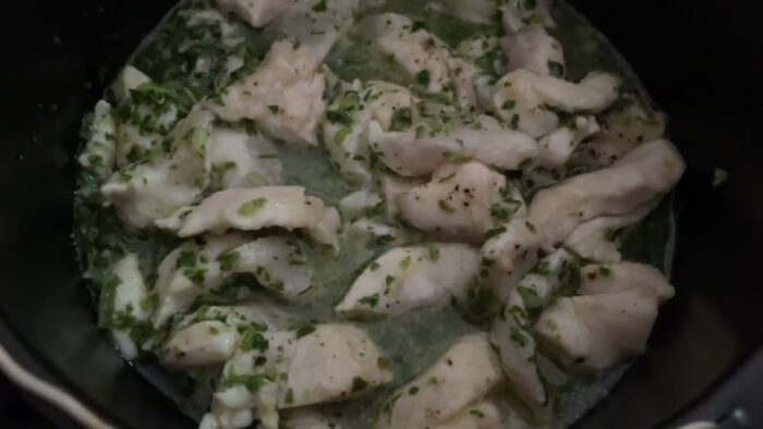 Arroz con pollo en freidora de aire