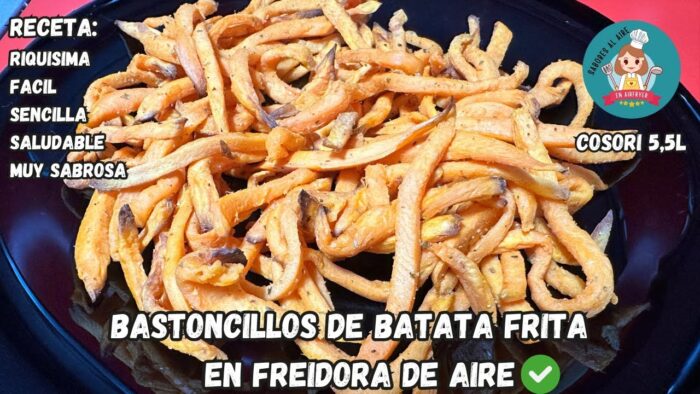 ✅ BASTONCILLOS DE BATATA FRITA EN FREIDORA DE AIRE (COSORI 5,5L) QUEDA INCREIBLE!!!!