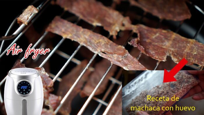 CARNE SECA en freidora de aire y receta de MACHACA con HUEVO #airfryerrecipes