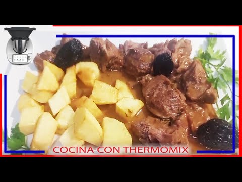 CARRILLERAS AL WHISKY CON CIRUELAS PASAS EN THERMOMIX