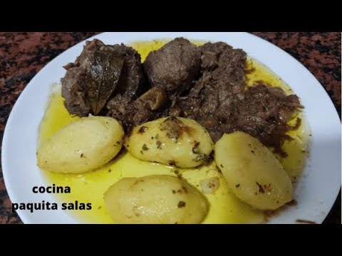 CARRILLERAS ESTOFADAS AL WHISKY CON HIGOS con thermomix/COCINA FACIL/COCINA PAQUITA SALAS