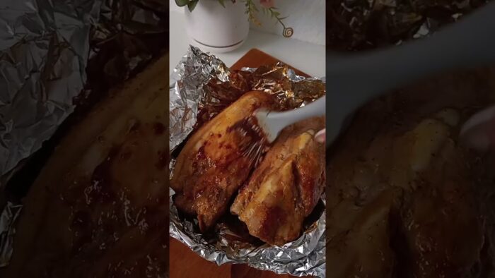 Costillas de cerdo en la freidora de aire #shorts