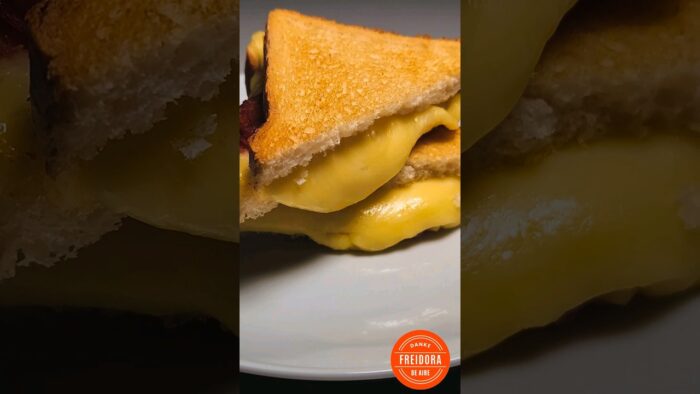 DELICIOSO SÁNDWICH MIXTO EN FREIDORA DE AIRE 🤤 #recetasairfryer #freidoradeaire #sandwich