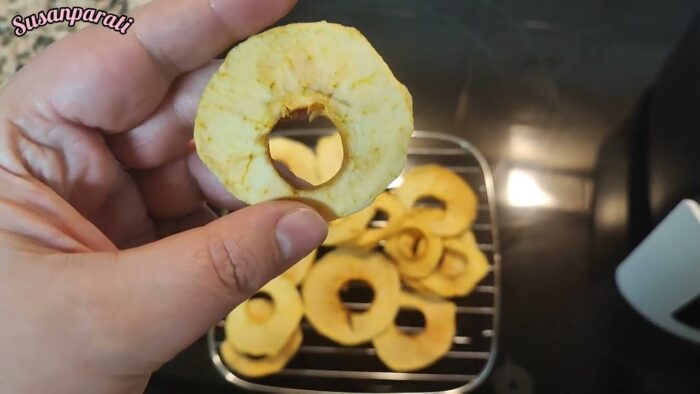 Deshidratando manzanas en freidora de aire, FAIL!!!