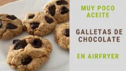 GALLETAS con CHOCOLATE muy poco aceite tus COOKIES en FREIDORA DE AIRE / #AIRFRYER (Recetas 2022)