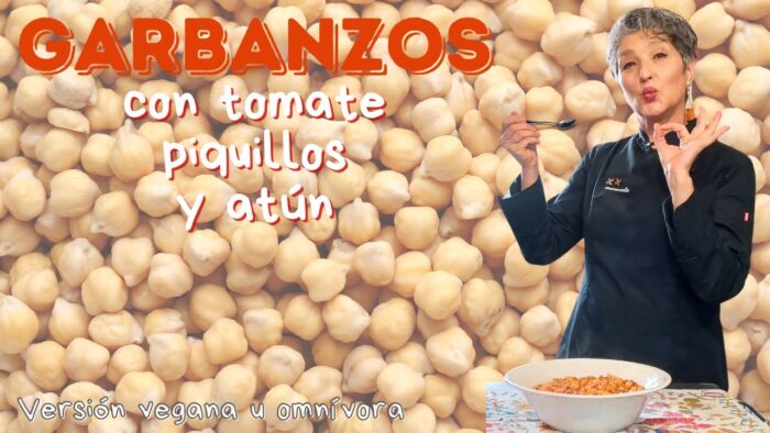 💥 GARBANZOS CON TOMATE 🍅 Y PIQUILLOS VEGANO O CON ATUN 🐟ESPECIAL DIAS DE FRIO 🥶 con Thermomix® #tm6
