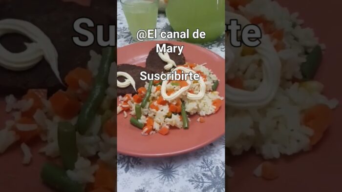 #Hamburguesas en la freidora de aire y arroz primavera.