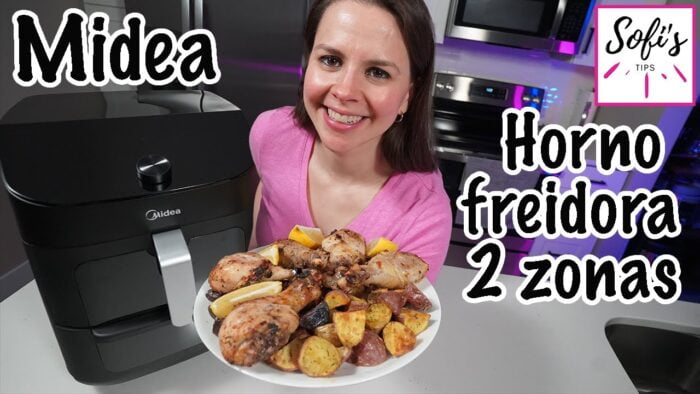 Horno Freidora de Aire Midea de 2 zonas MSA11D9ABB 10 programas Wi-Fi reseña español