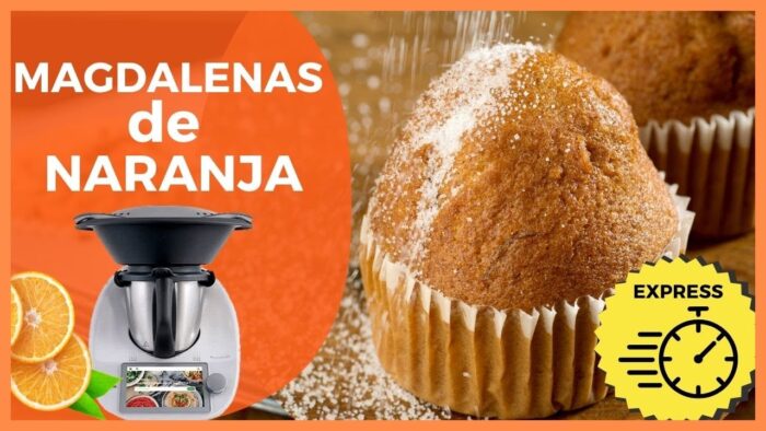 MAGDALENAS caseras de NARANJA 🍊​ EXPRESS con THERMOMIX ✅ | La RECETA TRADICIONAL  más FÁCIL 🤩​