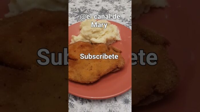 #Milanesa de pollo en la freidora de aire y puré.
