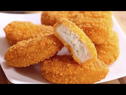NUGGETS DE POLLO sin aceite receta SALUDABLE en FREIDORA DE AIRE / #AIRFRYER (Recetas 2022)