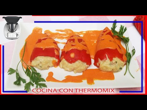 PIMIENTOS DE PIQUILLO RELLENOS DE BACALAO EN THERMOMIX