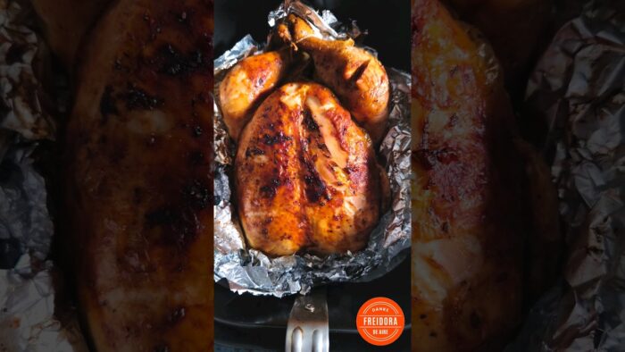 POLLO ASADO EN FREIDORA DE AIRE EXTRA JUGOSO 🔥👌 #freidoradeaire #polloasado #recetasfaciles