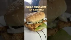 POLLO CROCANTE EN FREIDORA DE AIRE #recetafacil #hamburguesacasera #airfryer #freidoradeaire