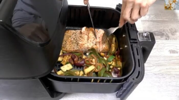 PROBANDO MI AIR FRYER (FREIDORA DE AIRE), (SALMÓN CON VERDURAS KETO)