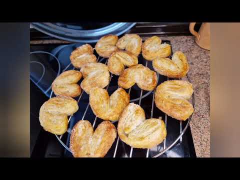 Palmeritas de hojaldre en freidora de  aire Cosori Air Fryer.  ¡Perfectas!