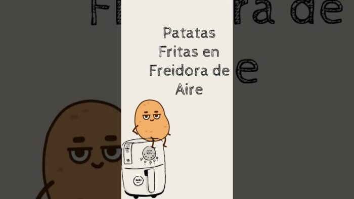 Patatas fritas en freidora de aire. #recetas #recetasfaciles #airfryer #freidoradeaire