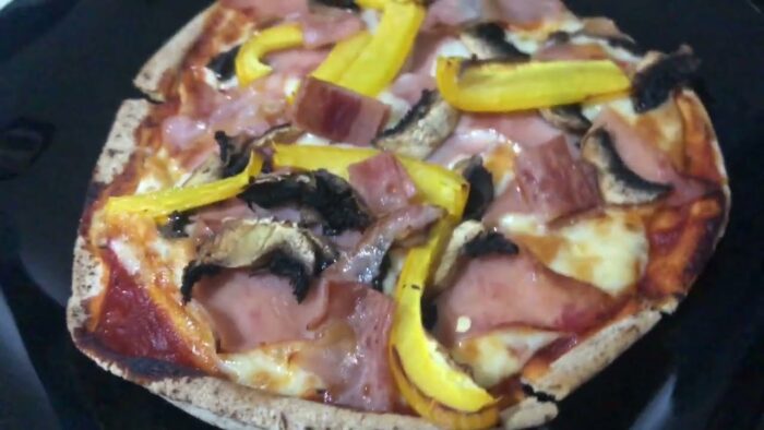 Pizza 🍕 hawaiana en freidora de aire 🍕