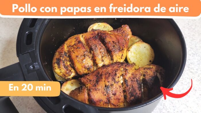 Pollo con papas en freidora de aire (Air fryer) fácil y rápido #freidoradeaire #airfryer