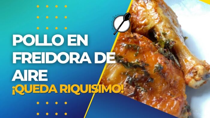 Pollo con papas en freidora de aire, sencillo y delicioso. #recetas #recetasfaciles #airfryer