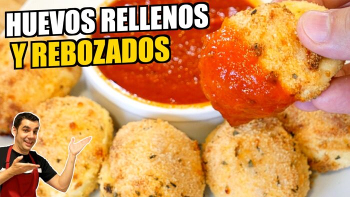 Prepara HUEVOS RELLENOS en Freidora de Aire! 🍳😋