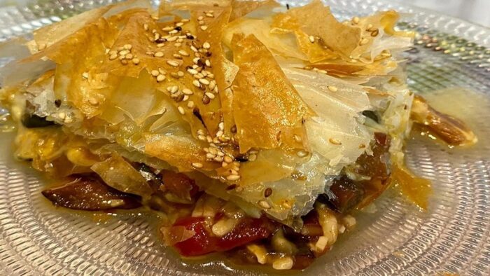 RECETAS CON FREIDORA DE AIRE PASTEL DE VERDURAS Y QUESO CON MASA FILO!!!