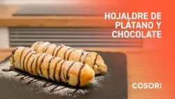 #Receta Hojaldre de plátano y chocolate en freidora de aire Cosori