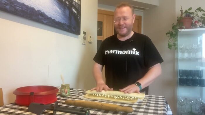 Rollitos de Pistacho y Chocolate Blanco con Thermomix y José Ángel.