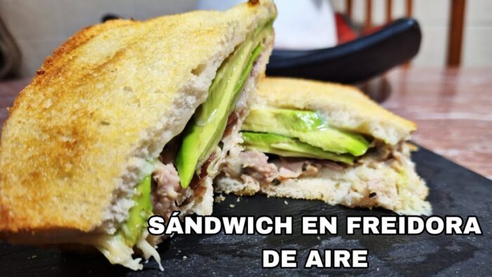 Sándwich en freidora de aire , rico y saludable de aguacates 🥑 y atún