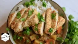 TOFU KATSU CURRY en FREIDORA de AIRE | Living Like A Panda