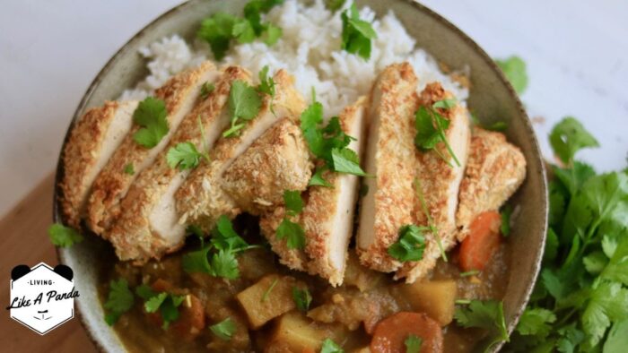 TOFU KATSU CURRY en FREIDORA de AIRE | Living Like A Panda