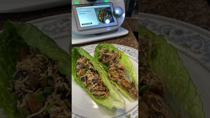 Tacos de lechuga con pollo en #thermomix #thermoniquex