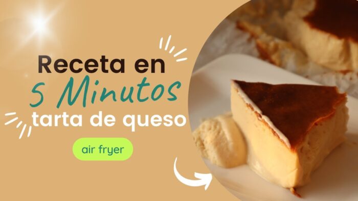 Tarta de Queso en la freidora de aire Solo 5 ingredientes – Queso Crema-huevo-nata-azucar #airfryer