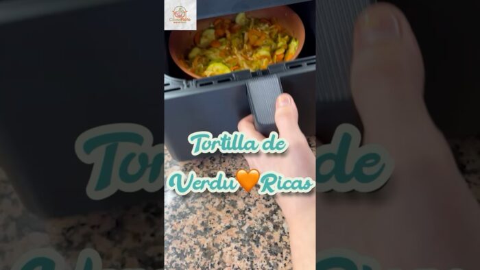 Tortilla de verduras🥒en freidora de aire. Mis Verdu🧡Ricas #freidoradeaire #airfryer #recetas