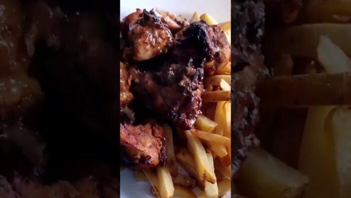 pollo con patatas co freidora de aire