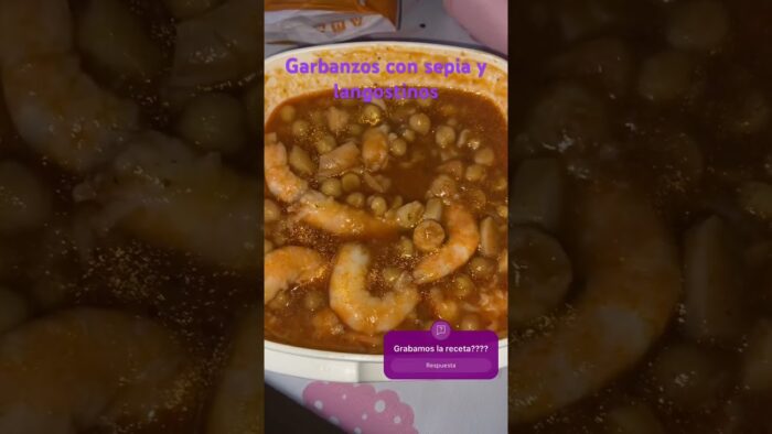 #viral #garbanzos #sepia #langostinos #thermomix #cocina #guiso #invierno #singluten #glutenfree