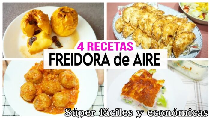 4 RECETAS en FREIDORA de AIRE/ Fáciles y Económicas/ Recetas caseras/ Maricienta