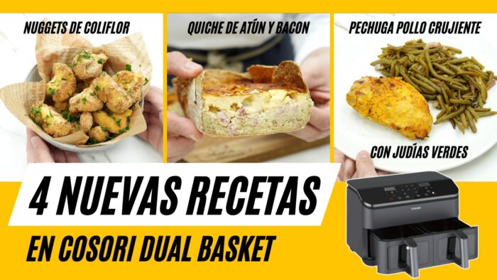4 Recetas en Freidora de Aire ¡que te VOLVERÁN LOCO! en Cosori Dual Basket…