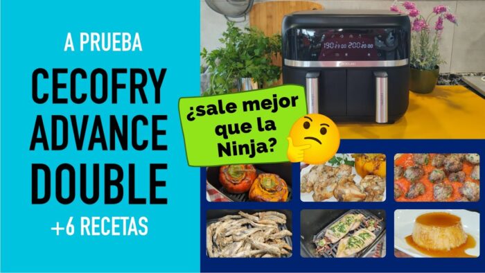 🔥 6 recetas y review Cecofry Advance Double 9L-¿Merece la pena, es mejor que Ninja Foodi Max Dual?