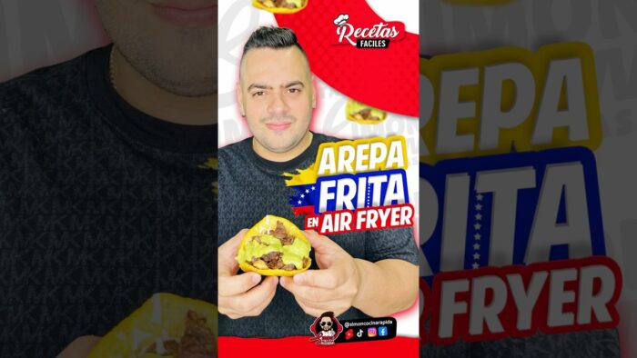 Arepa Frita en Air Fryer #food #foodshorts #recipe #arepasvenezolanas #arepas #arepa #airfryer